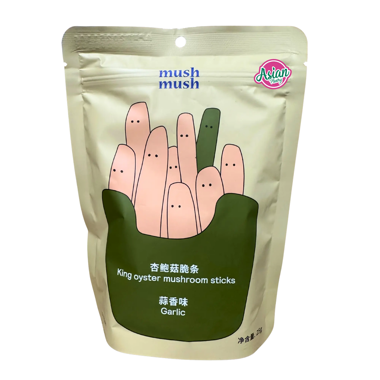 Mush Mush King Oyster Mushroom Crispy Strips Garlic Flavour 25g