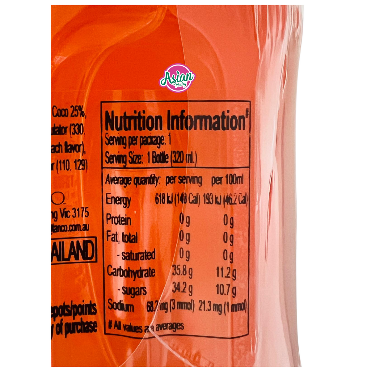 Jus Peach Mogu Mogu dengan Nata De Coco 6pk 1.92Lt