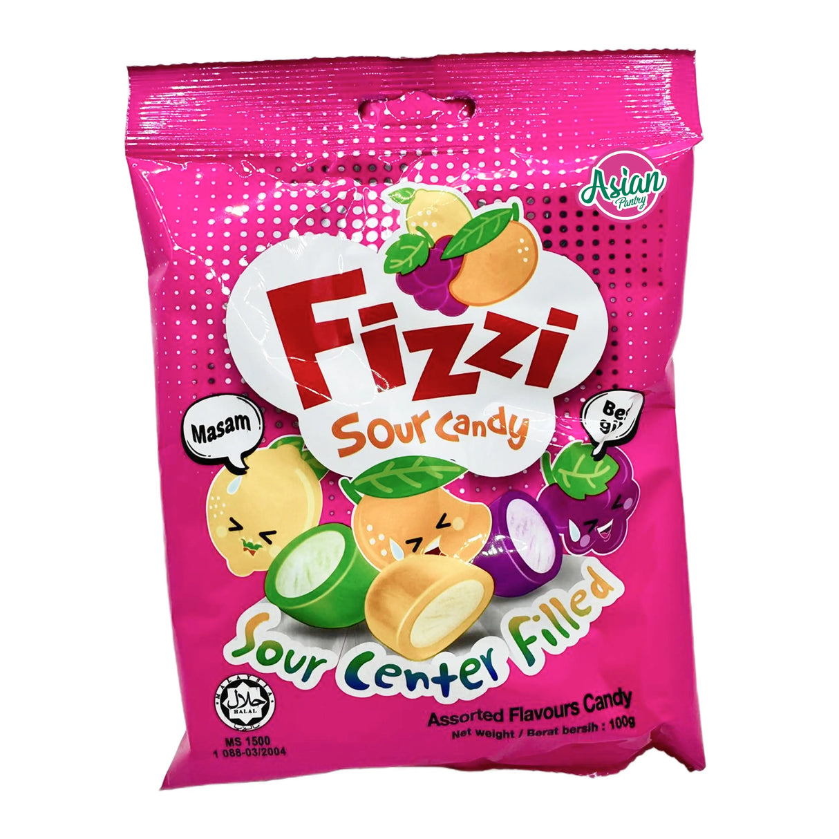 Lot 100 Fizzi Sour Assorted Candy 100g