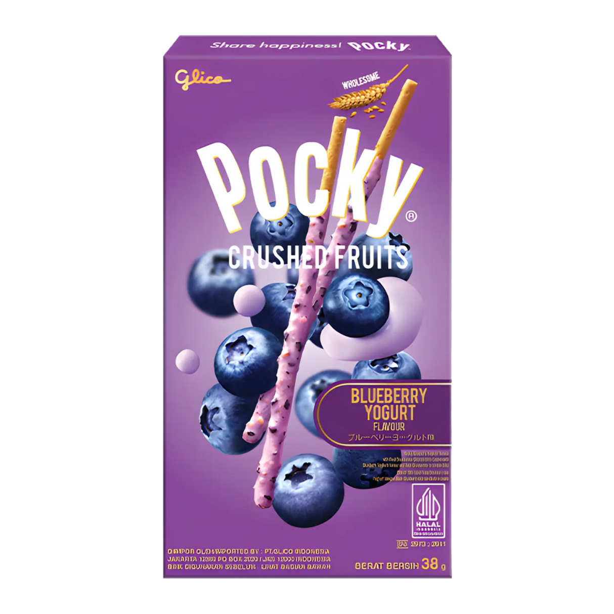 Glico Pocky Buah Hancur Blueberry Yoghurt 38g
