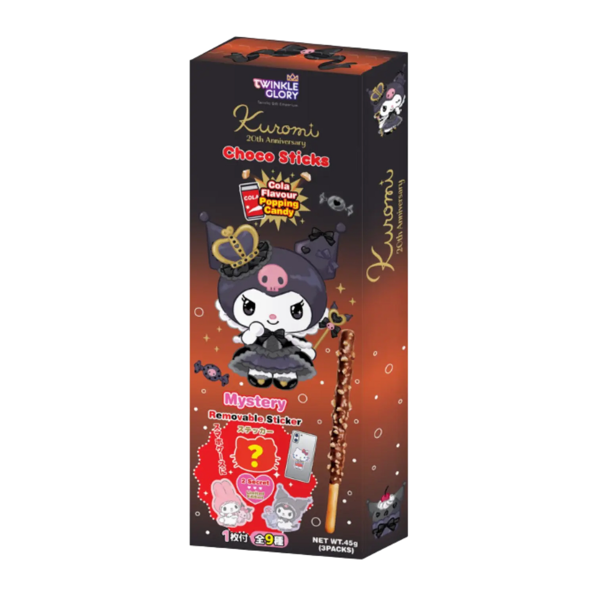 Twinkle Glory Cola Flavour Popping Candy Choco Sticks 45g