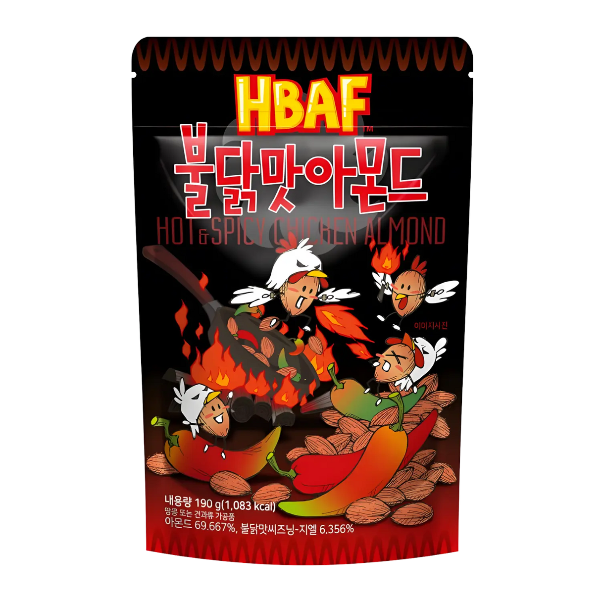HBAF Hot & Spicy Chicken Flavour Almond 190g (BBD: 07/11/2025)
