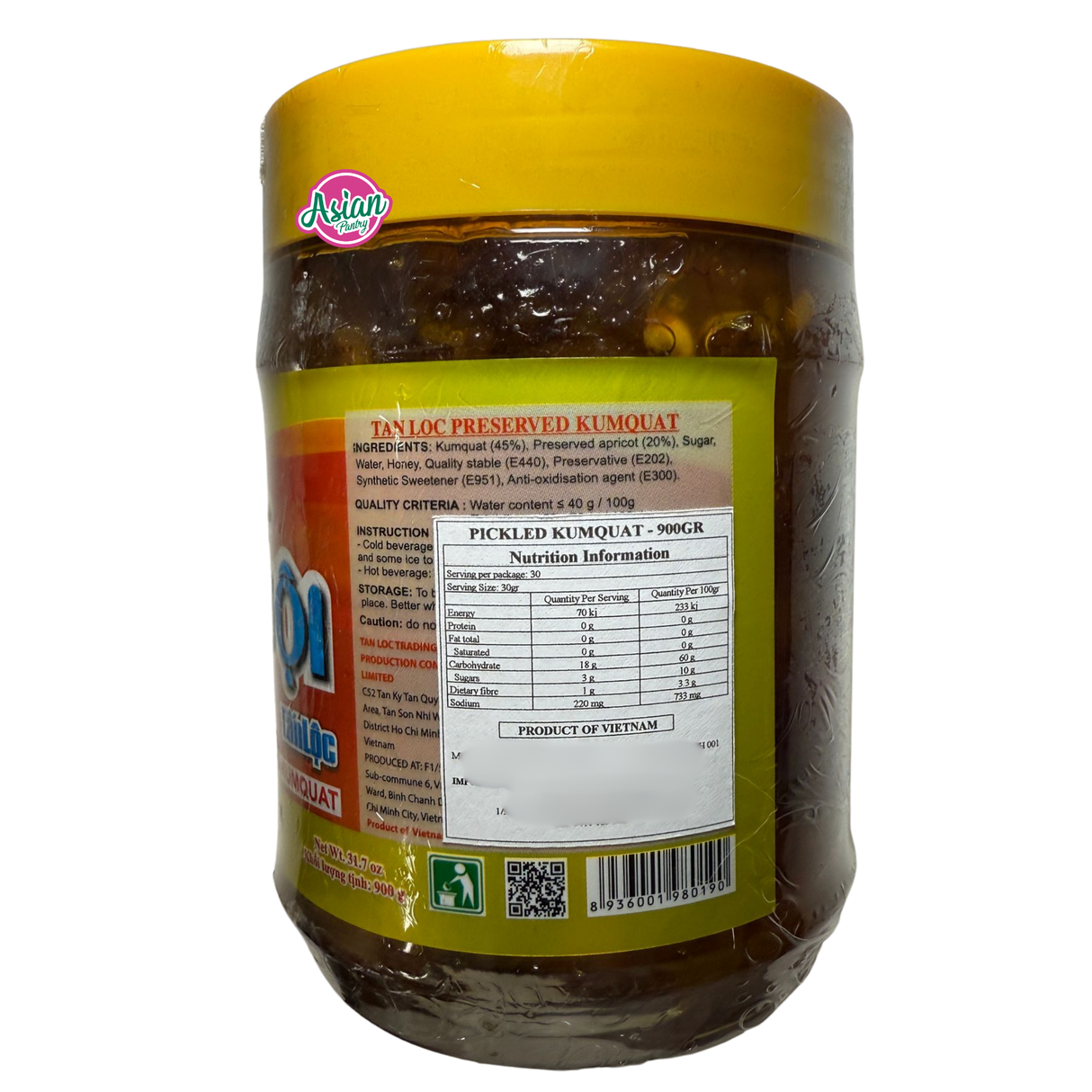 Tan Loc Pickled Kumquat 900g