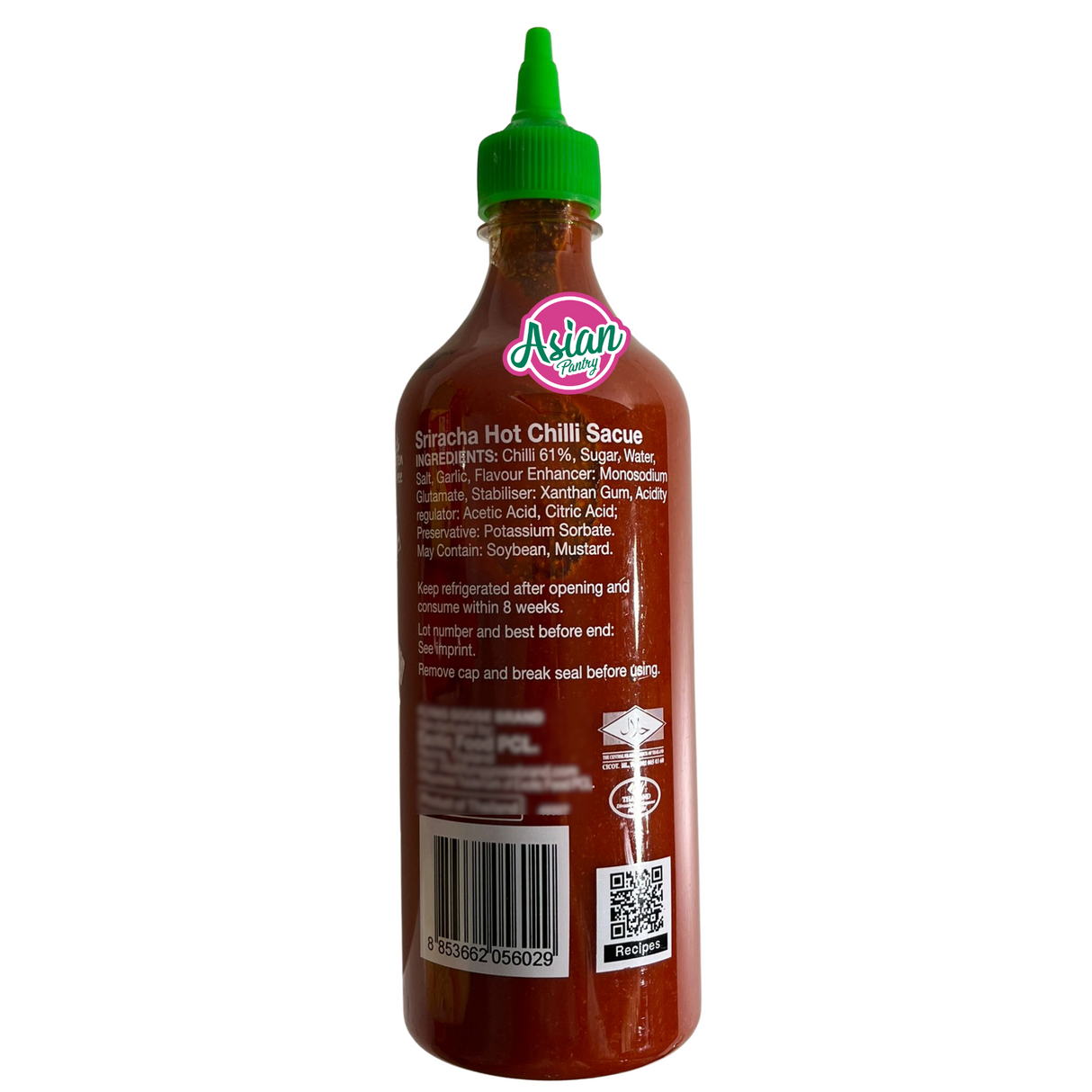 Flying Goose Vegan Red Sriracha Sauce Original 730ml - Back