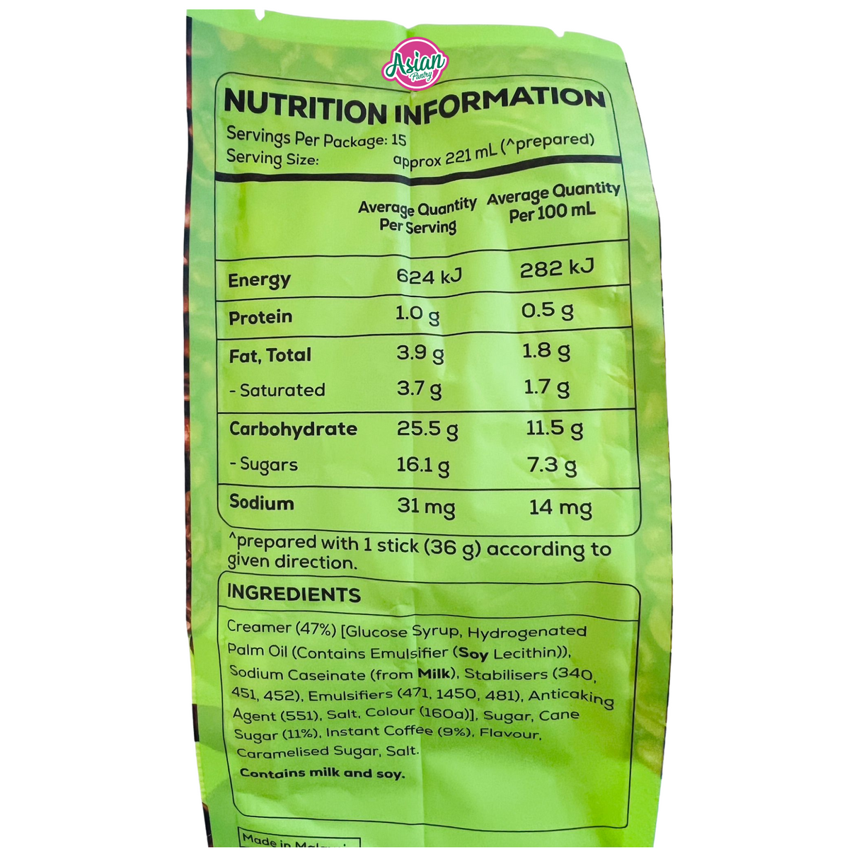 Old Town White Coffee with Cane Sugar 540g