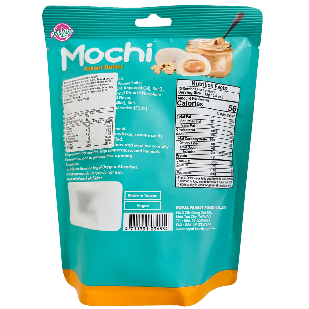 Royal Family Mochi Peanut 180g