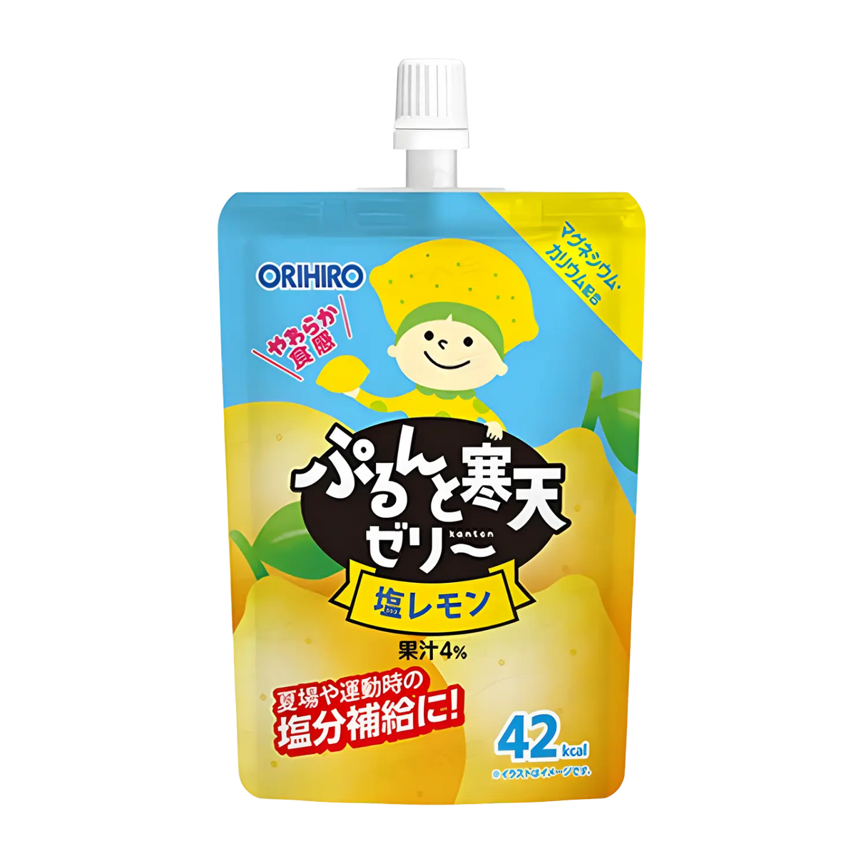 Orihiro Agar Jelly Standing Salted Lemon 130g