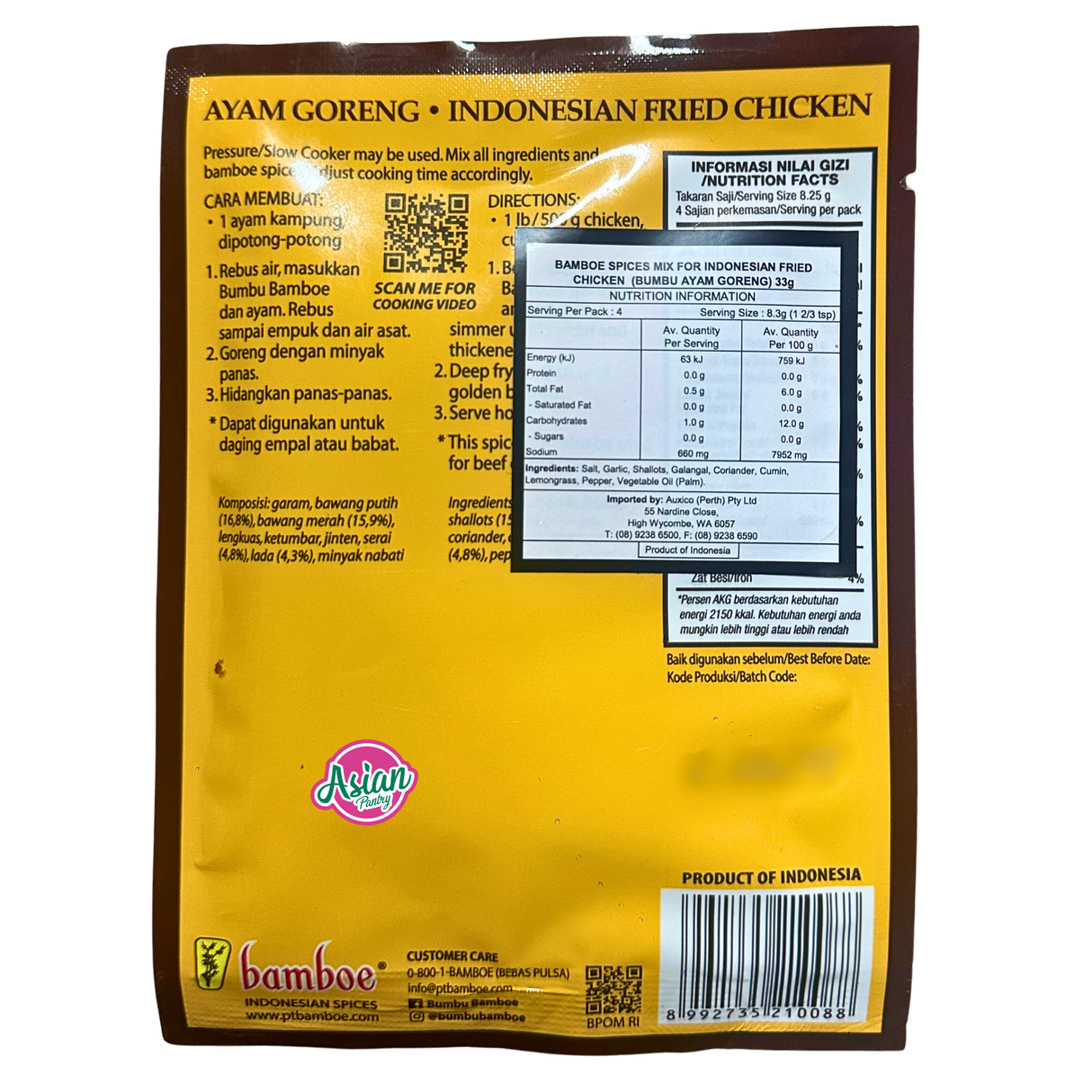Bamboe Ayam Goreng (Fried Chicken) 33g