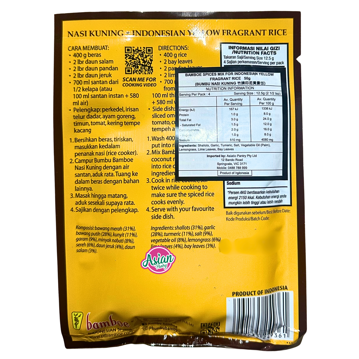 Bamboe Nasi kuning 60g