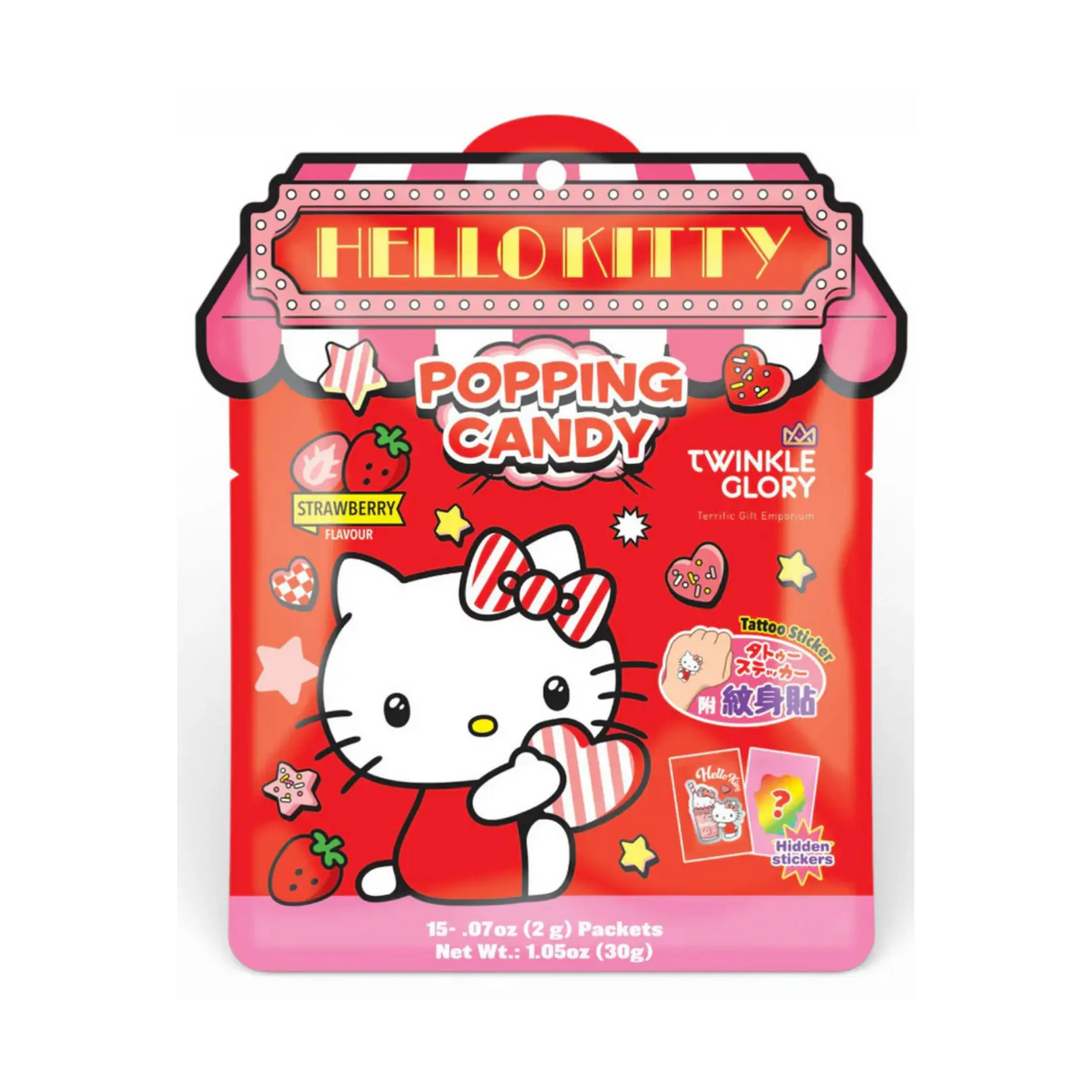 Twinkle Glory Popping Candy Strawberry Flavour Hello Kitty