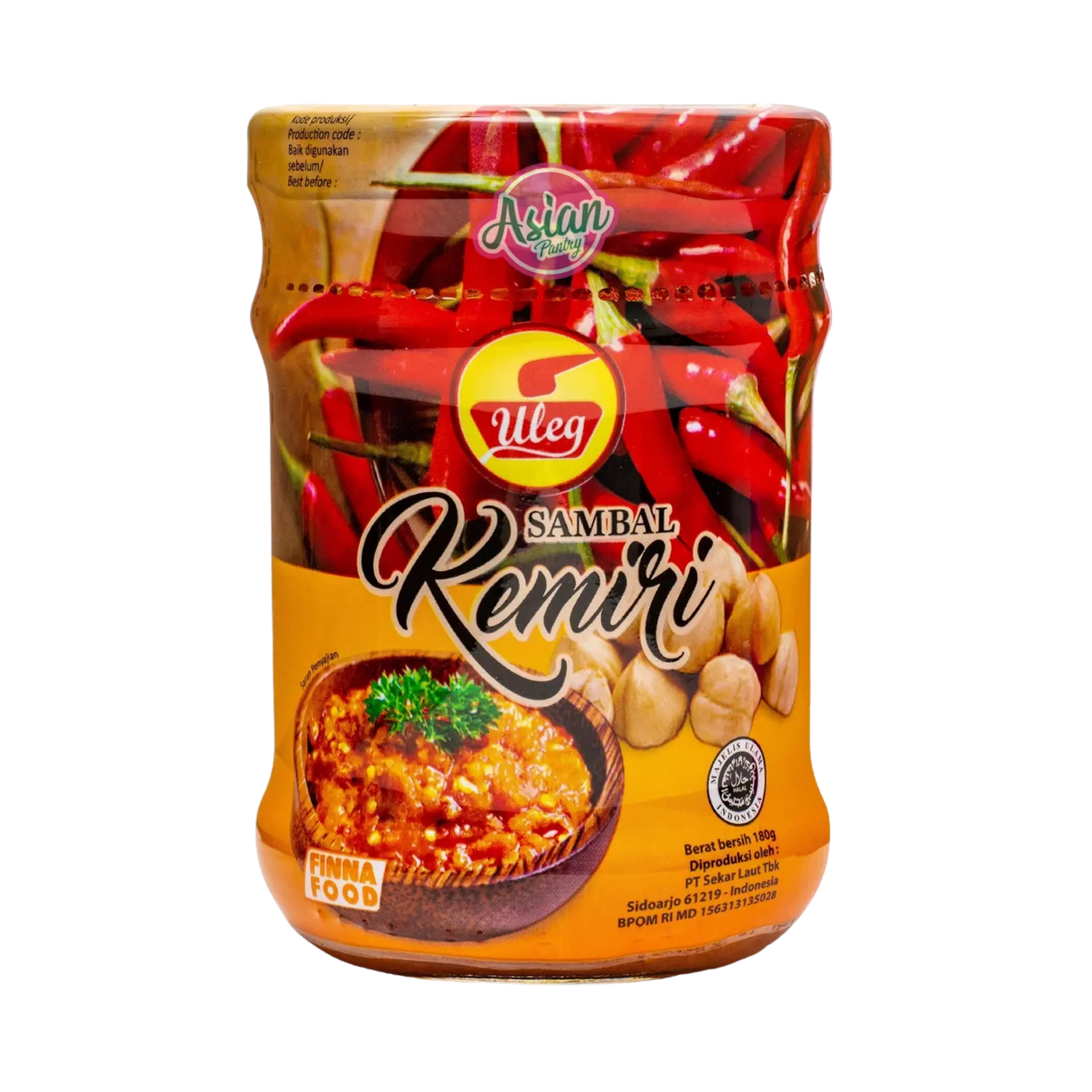 Finna Uleg Sambal Kemiri Jar 190g