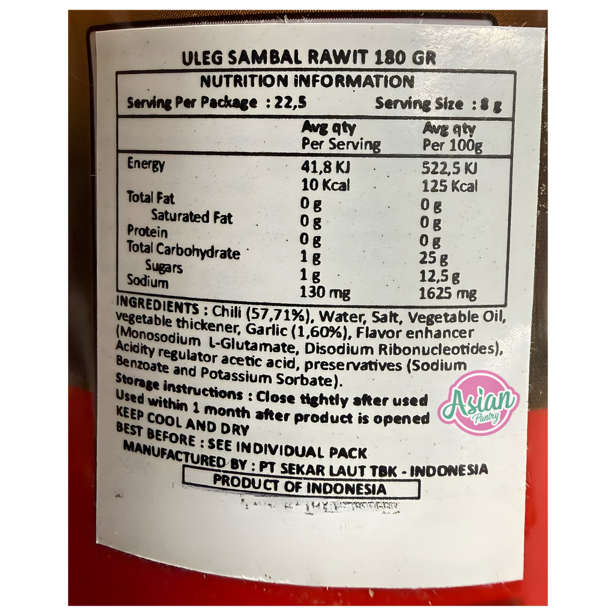 Finna Uleg Sambal Rawit Jar 190g