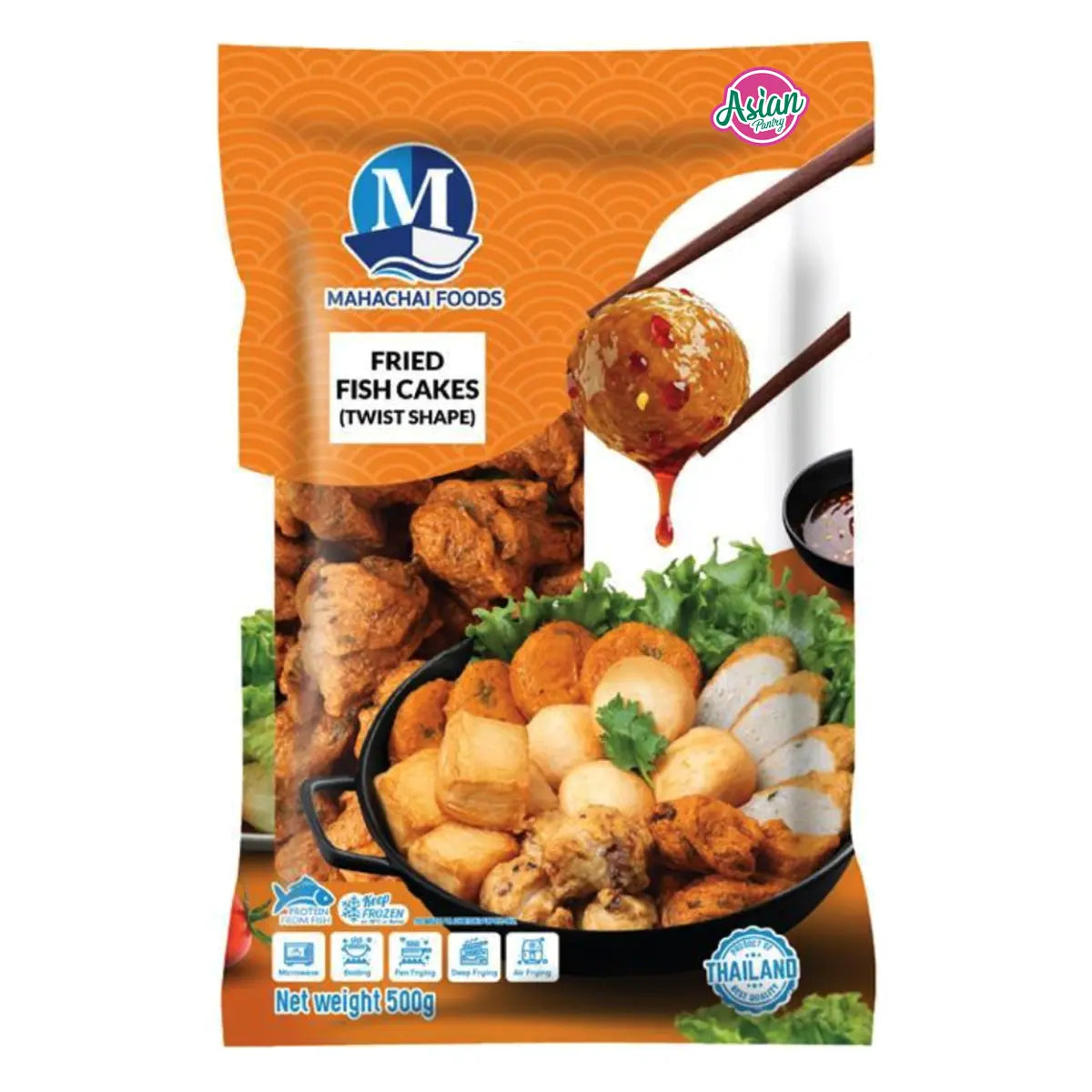 Mahachai Foods Frozen Fried Fish Cakes (twist Shape) 500g