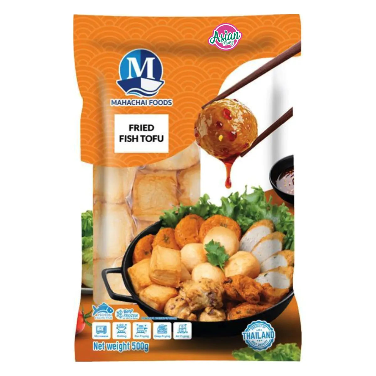 Mahachai Foods Frozen Fried Fish Tofu 500g