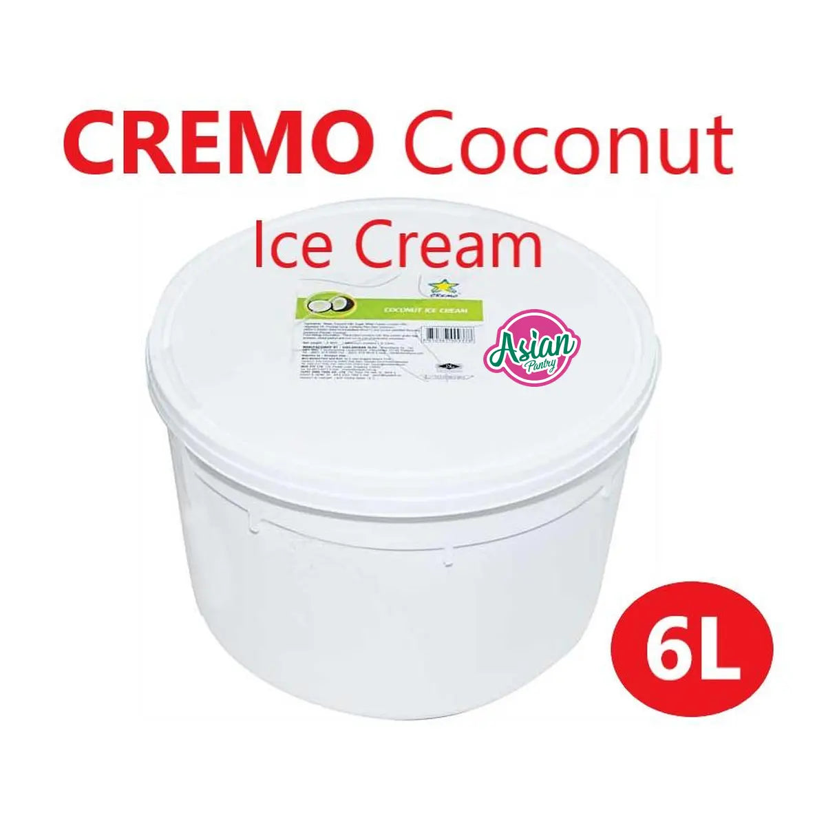 Cremo Frozen Coconut 6L Ice Cream