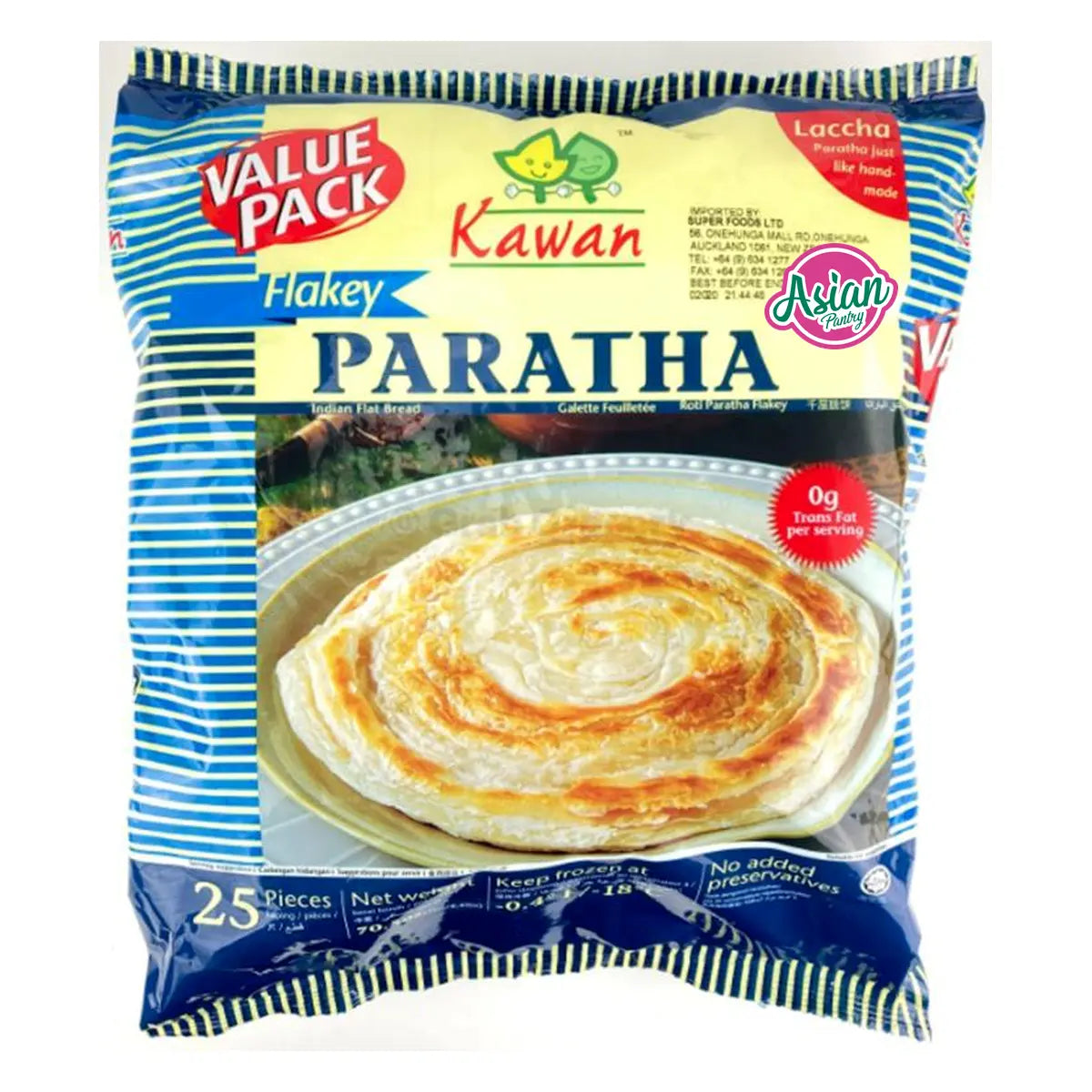 Kawan Frozen Roti Flakey Bulk 25 Pieces 2kg