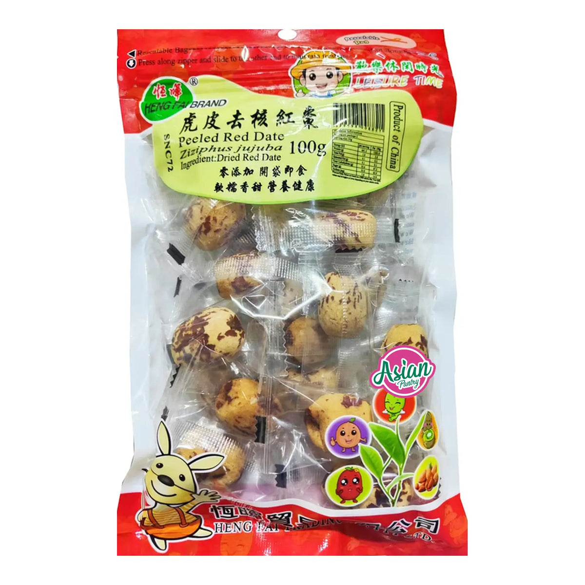 Heng Fai Peeled Red Date 100g