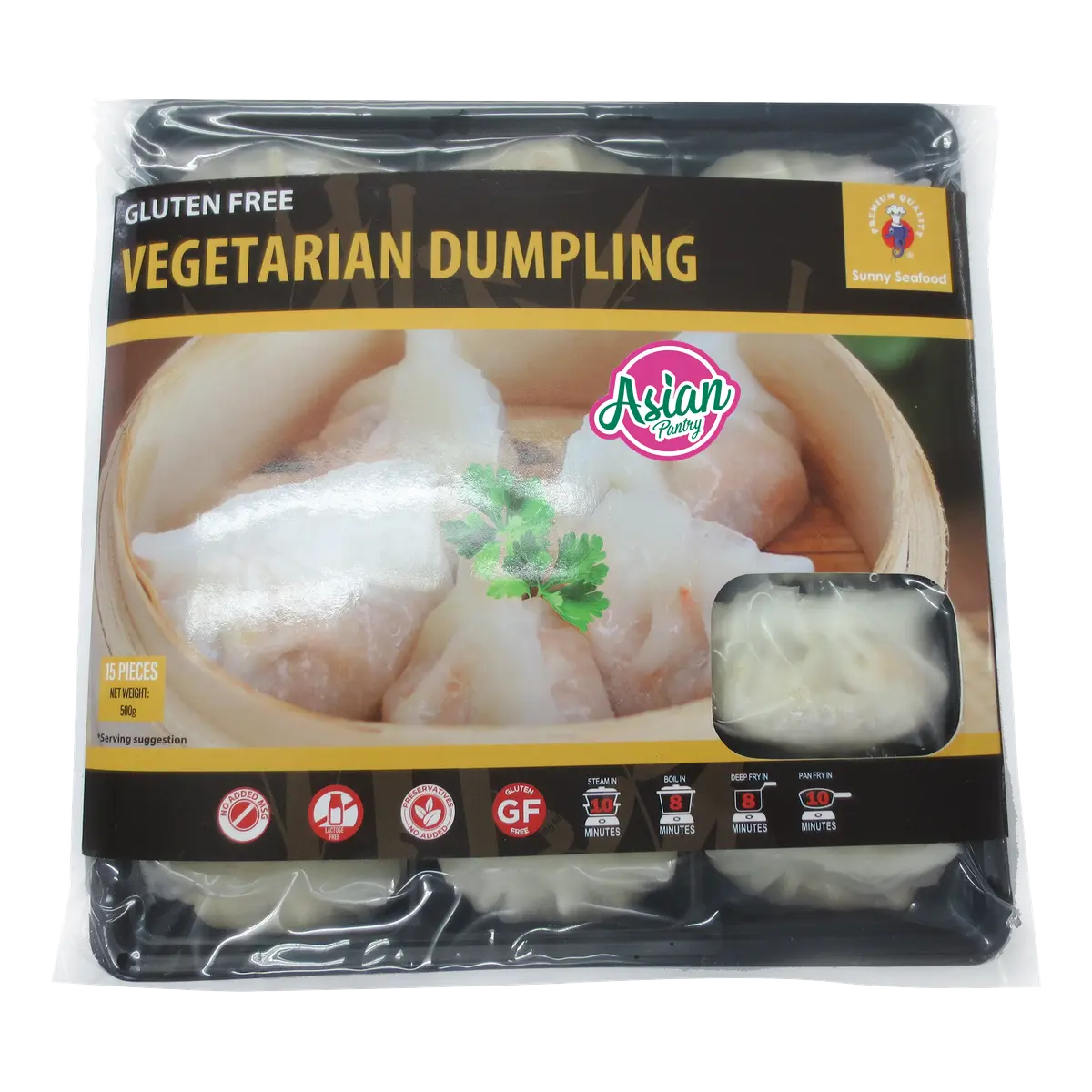 Sunny Seafood Frozen Gluten-Free Vegetarian Dumplings 500g