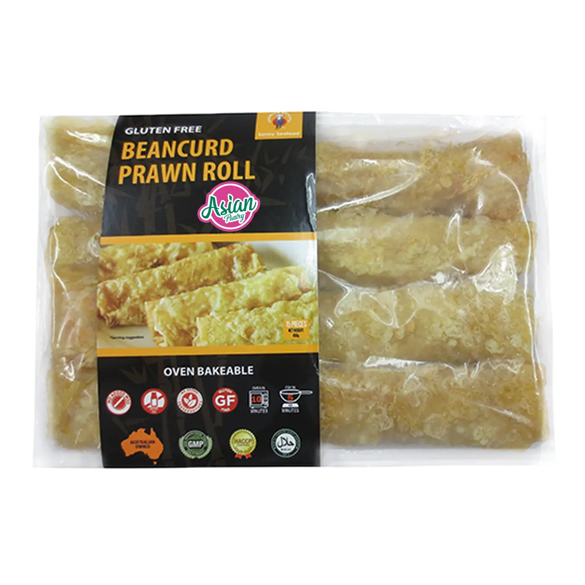 Sunny Seafood Frozen Gluten-Free Beancurd Prawn Roll 450g