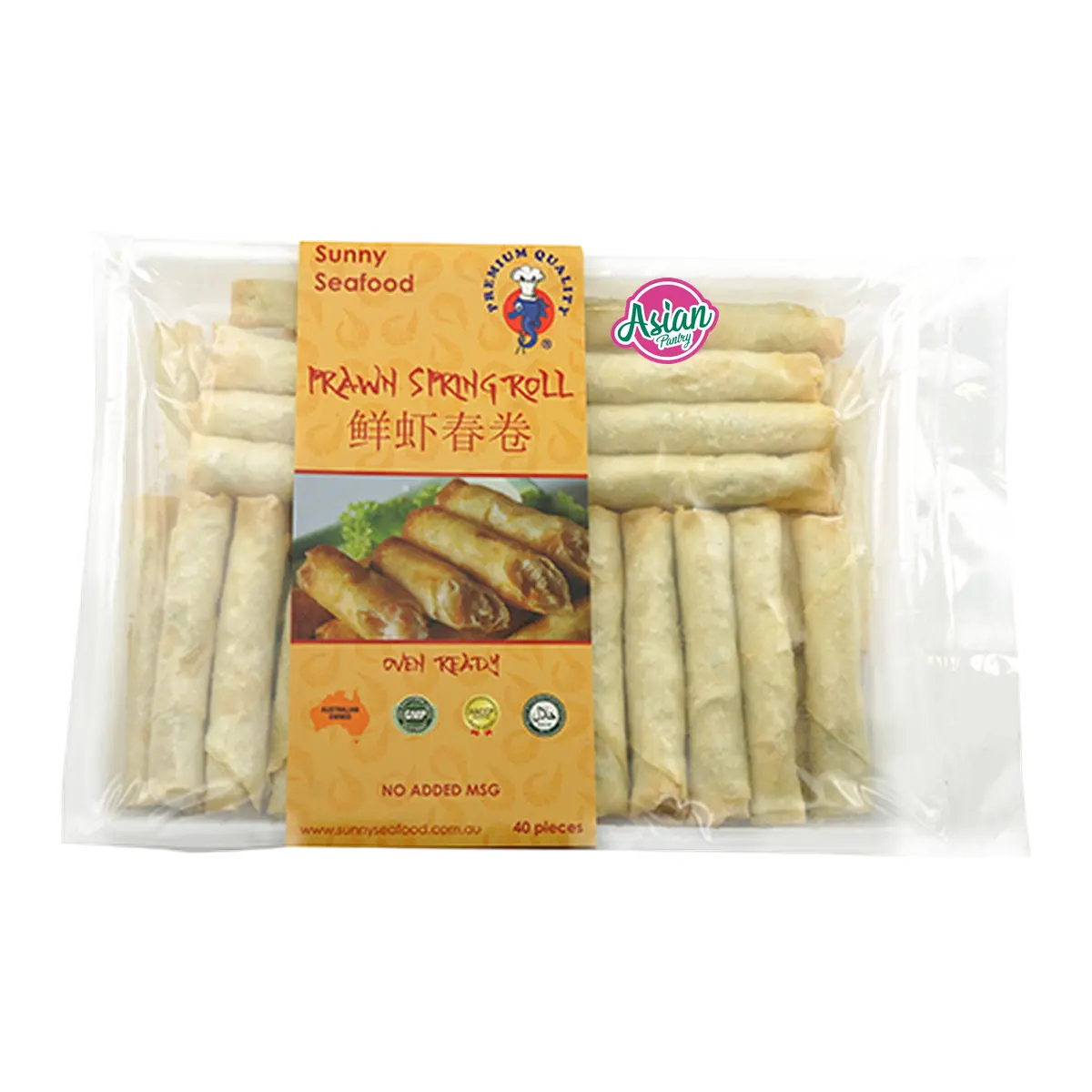 Sunny Seafood Frozen Fried Long Prawn Spring Rolls 1kg