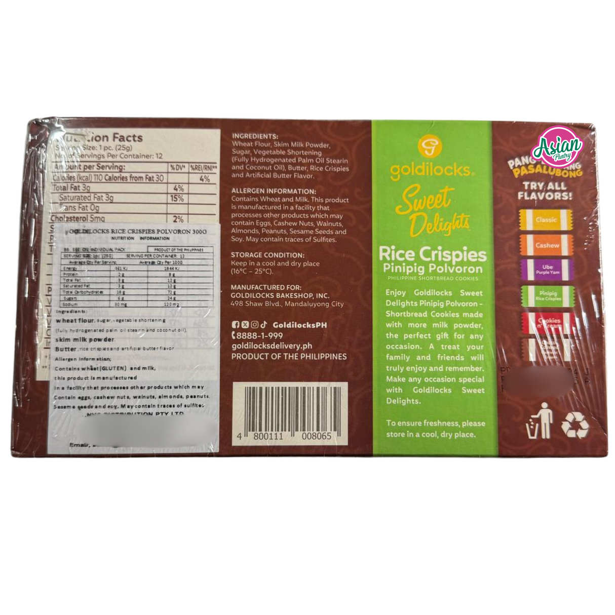 Goldilocks Polvoron Pinipig 300g