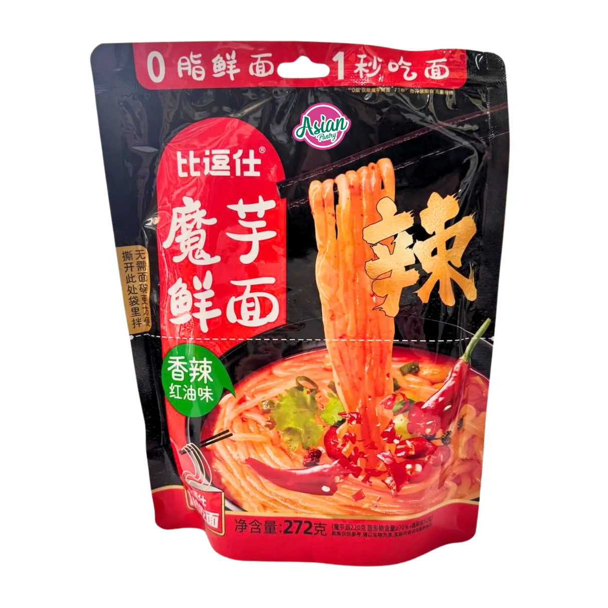 Bidoushi Konjac Noodles (Spicy Red Oil Flavour) 272g