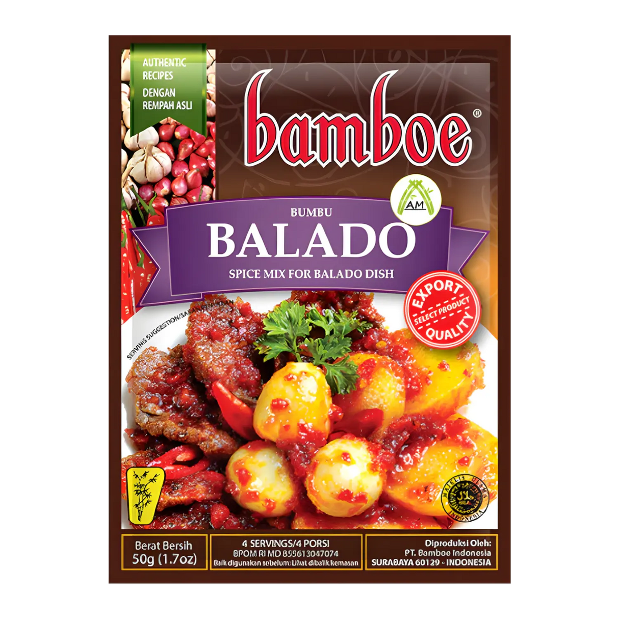 Bamboe Bumbu Balado Spice Mix for Balado Dish 50g