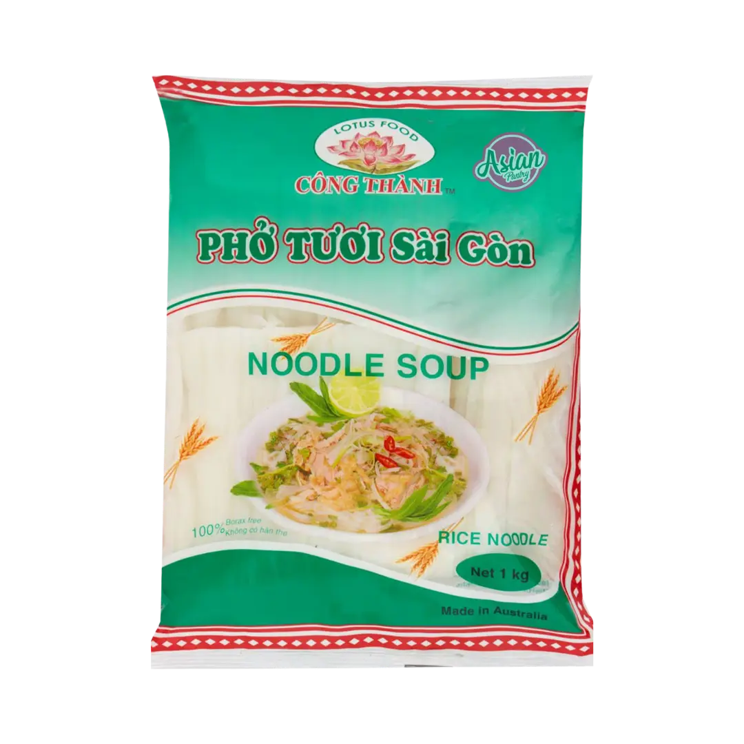 Cong Thanh Fresh Pho Rice Noodles (Green) 1kg