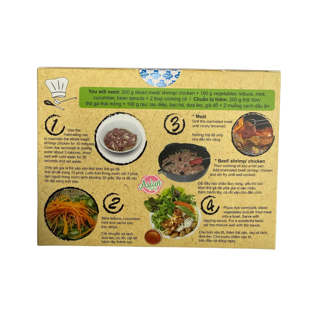 Minh Ha Vietnamese Rice Vermicelli Salad Kit-Bun Cha 190g