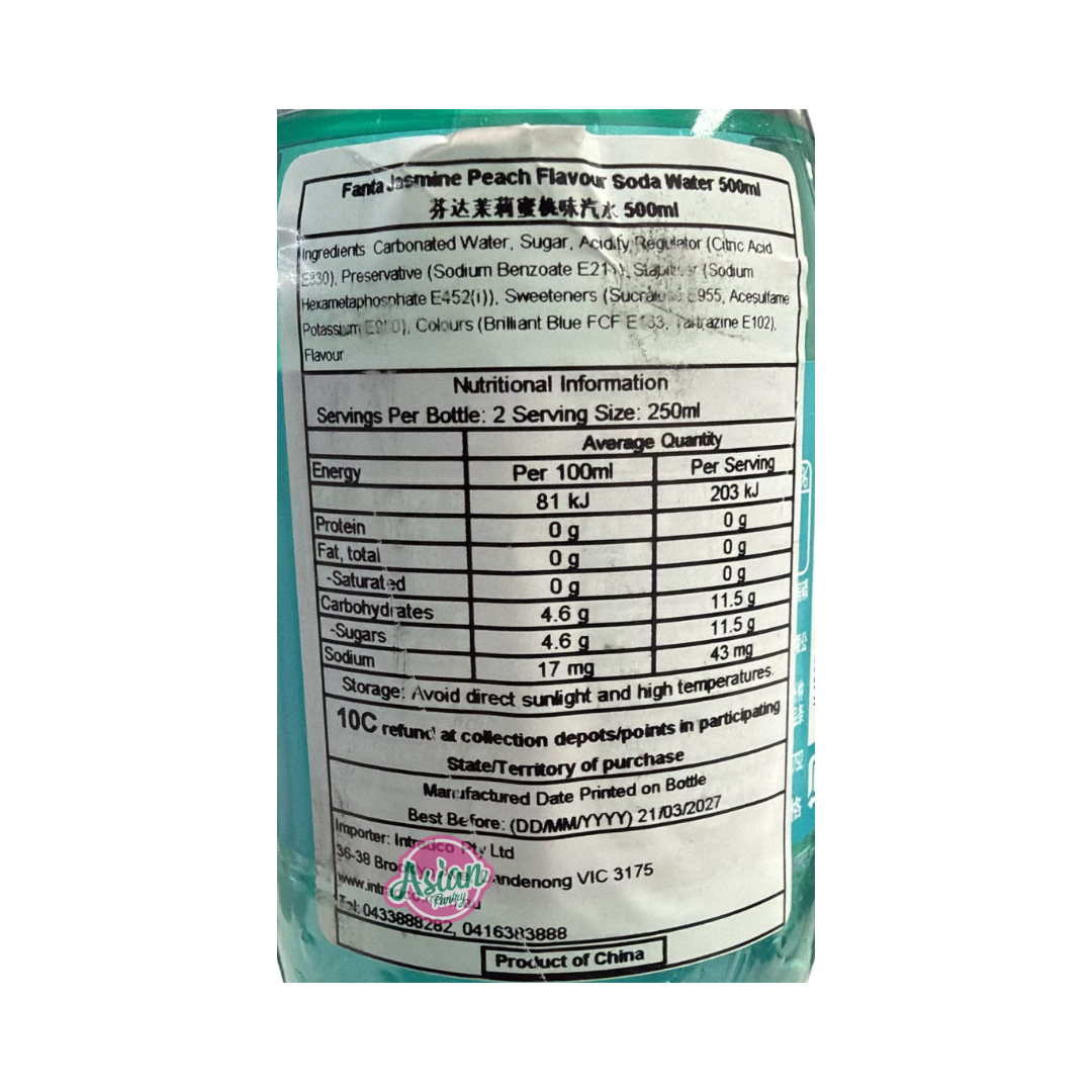 Fanta Jasmine Peach Flavour 500ml