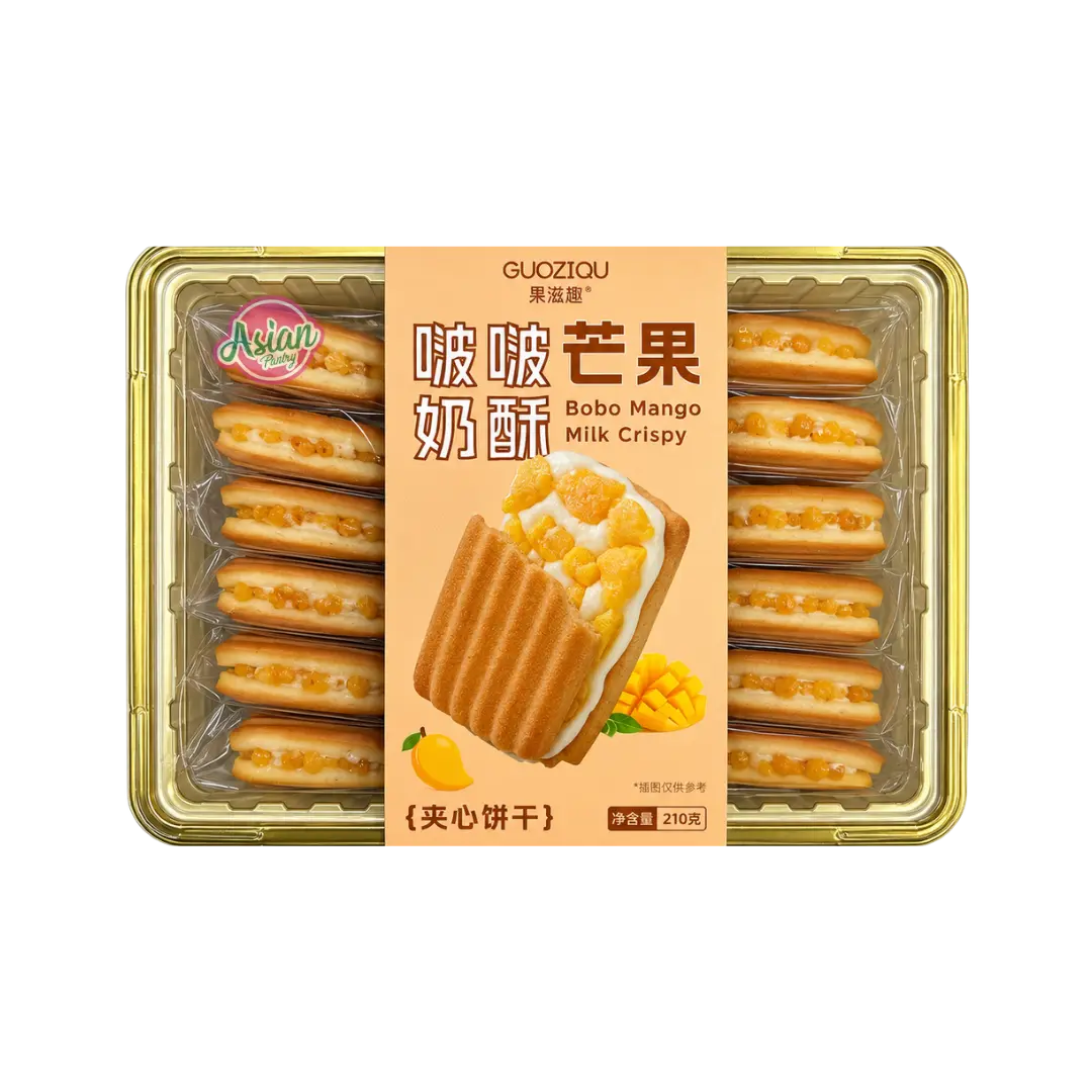 GuoZiQu Bobo Mango Milk Crisp 210g