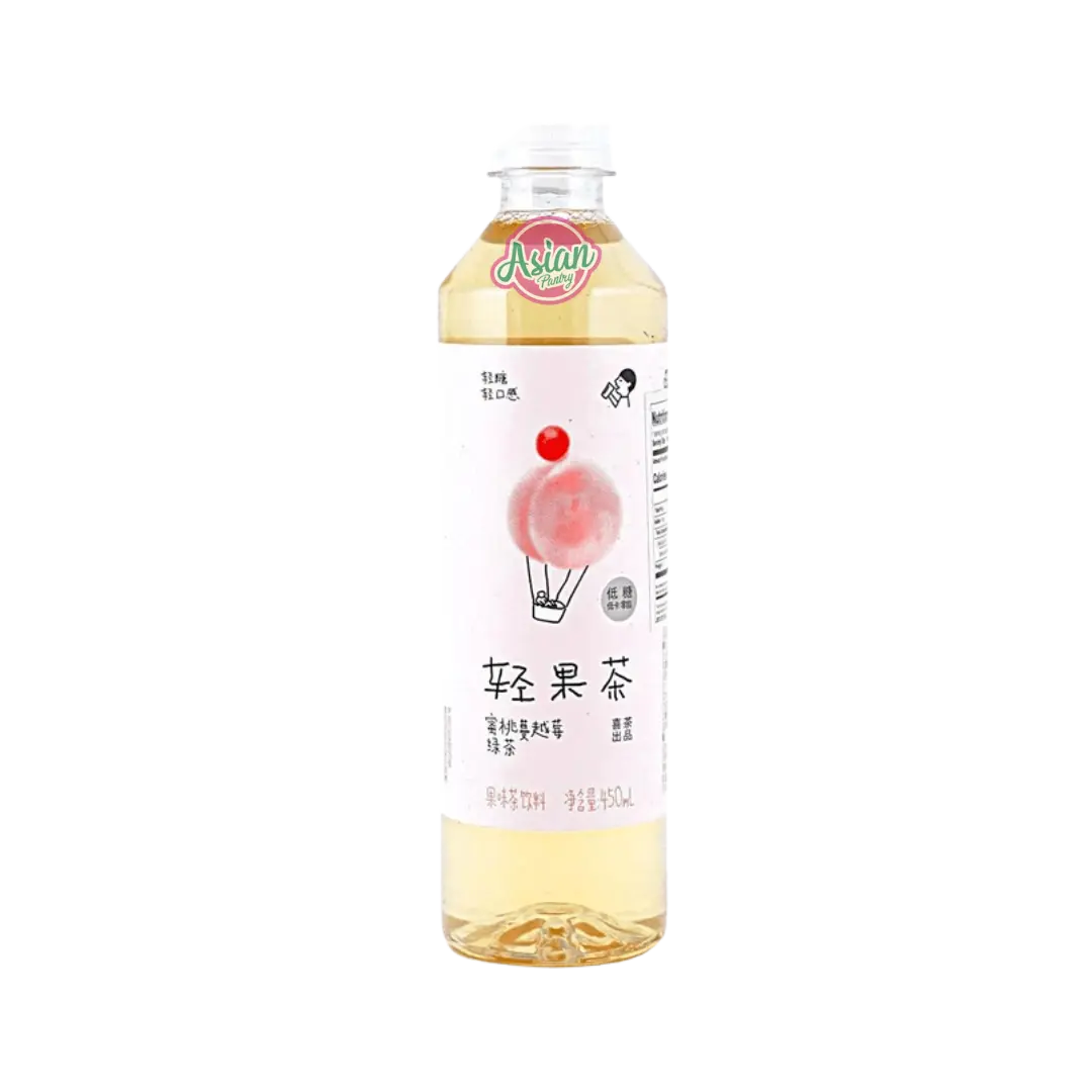 HEYTEA Light Fruit Tea Peach & Cranberry Green Tea 450ml