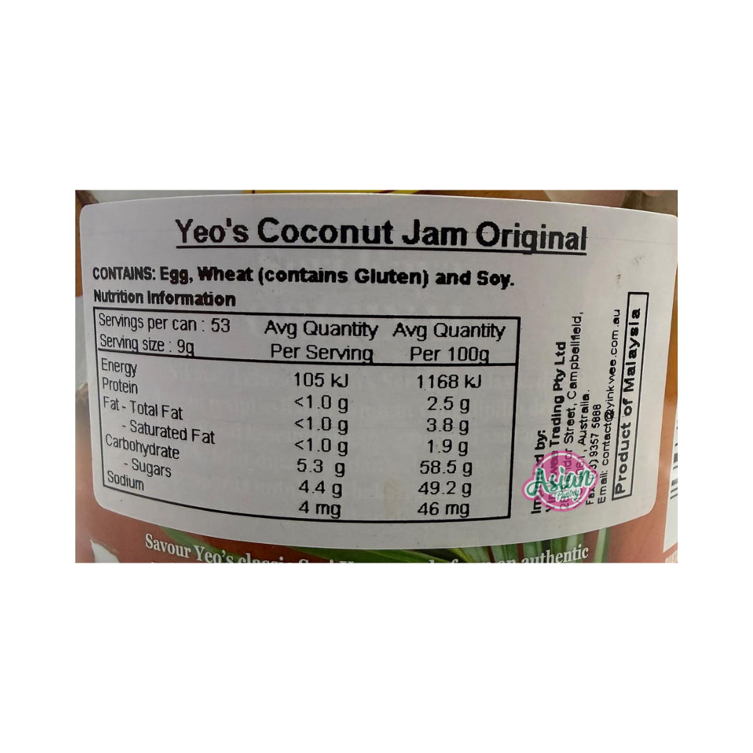 Yeo's Seri Kaya Asli Coconut Jam 480g