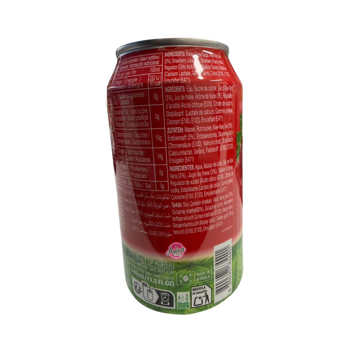 OKF Strawberry Drink with Aloe Vera 340ml