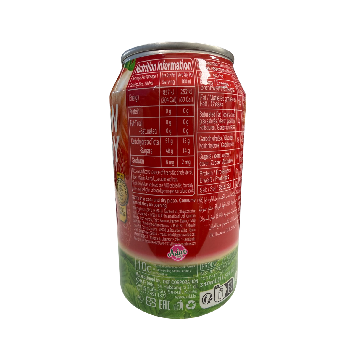 OKF Strawberry Drink with Aloe Vera 340ml