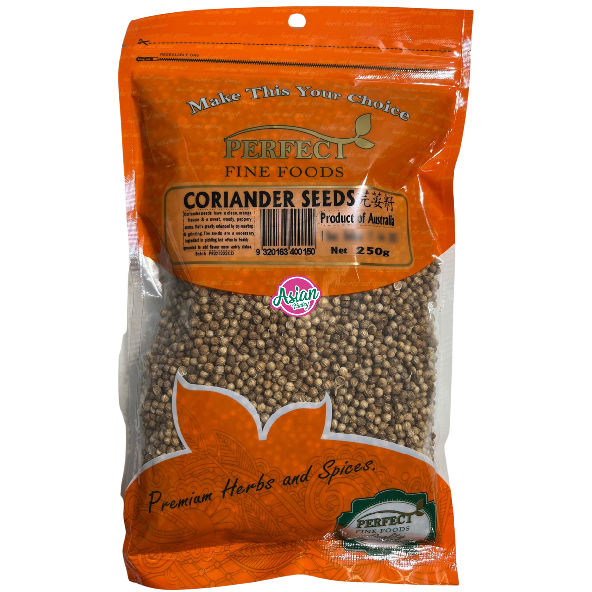 Perfect Fine Foods Coriander Seeds 200g