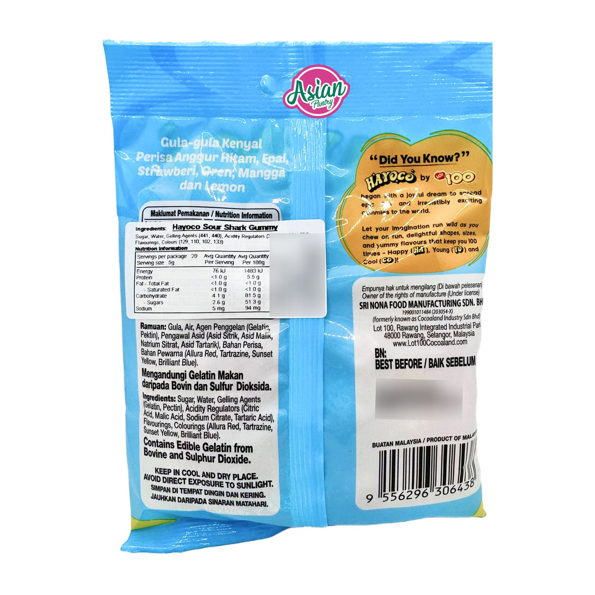 Hayoco Sour Shark Gummy 100g