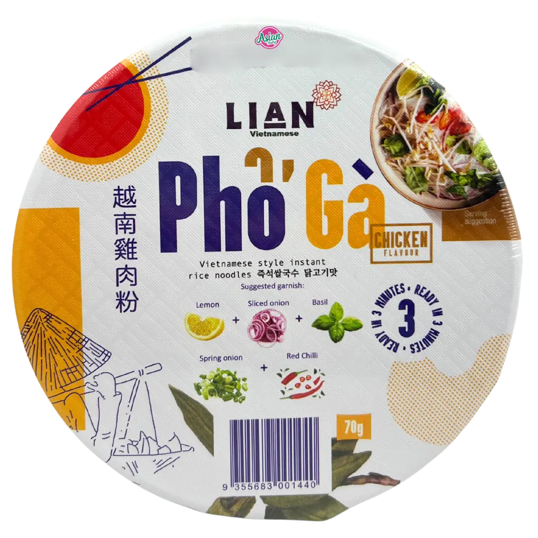 Lian Pho CHICKEN Instant Rice Noodle Bowl 70g