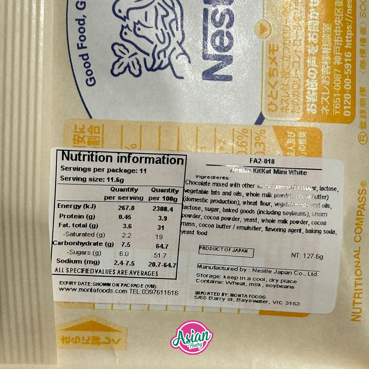 Nestle Kit Kat Mini Coklat Putih (10pc) 116g