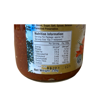 Singlong Sambal Ikan Bilis 230g Back