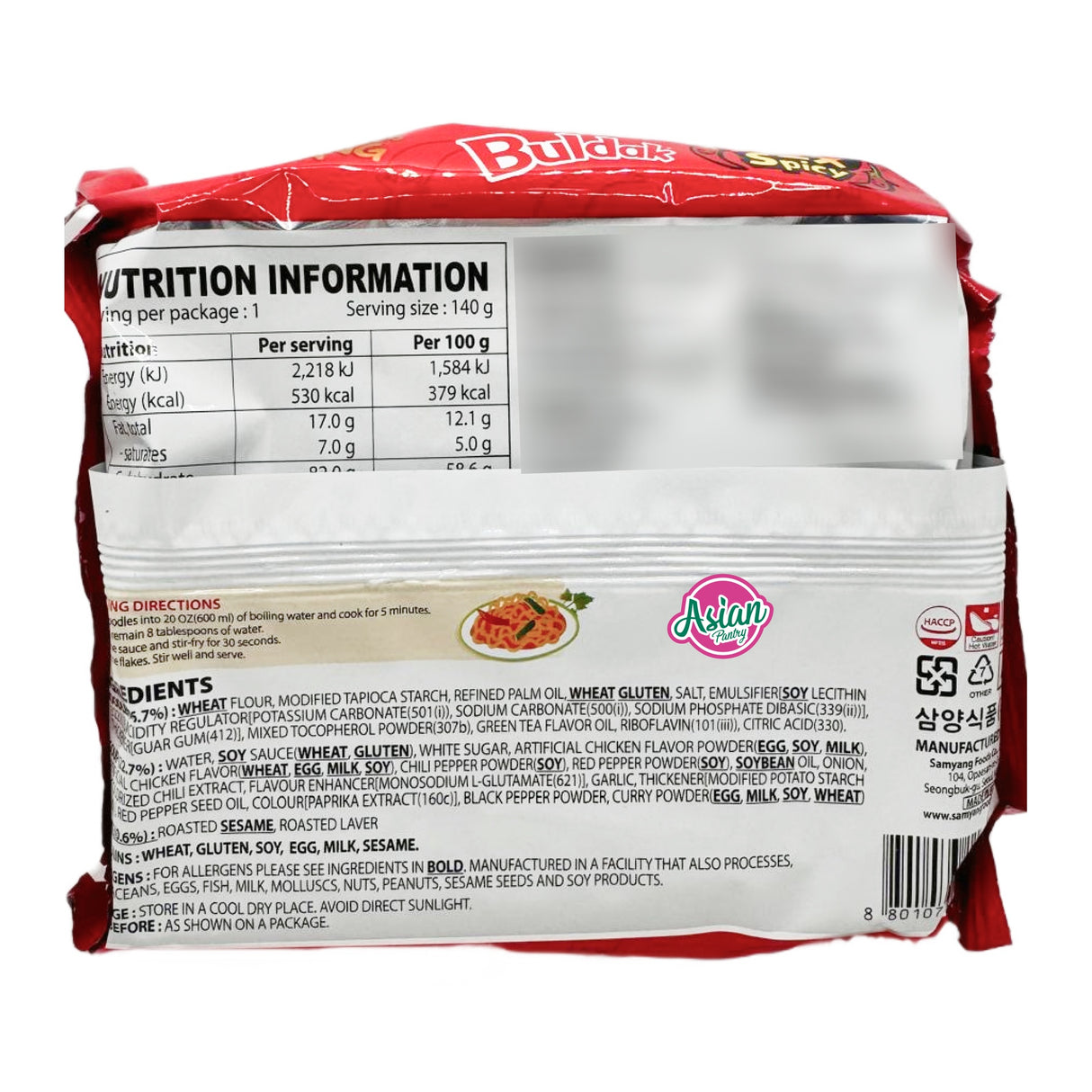 Samyang Buldak 2x Spicy Chicken Ramen 140g