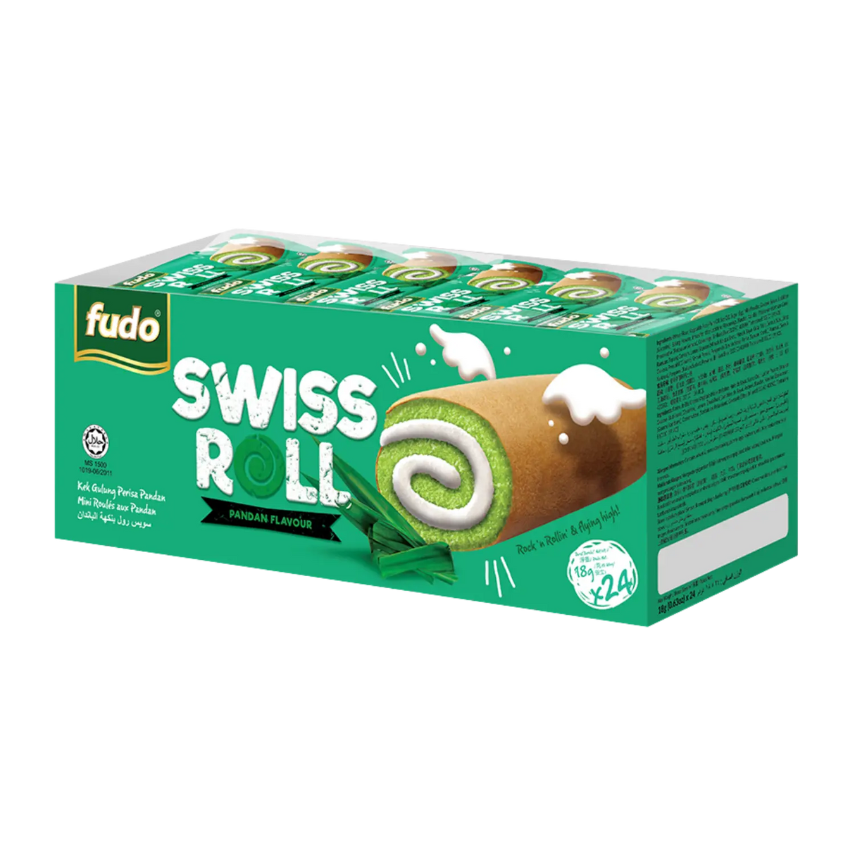 Fudo Swiss Roll Pandan 24pk