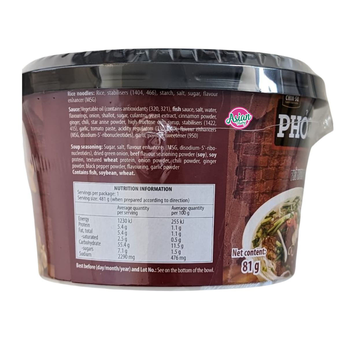 Chin-Su Pho Story Instant Rice Noodles Beef Flavour 81g
