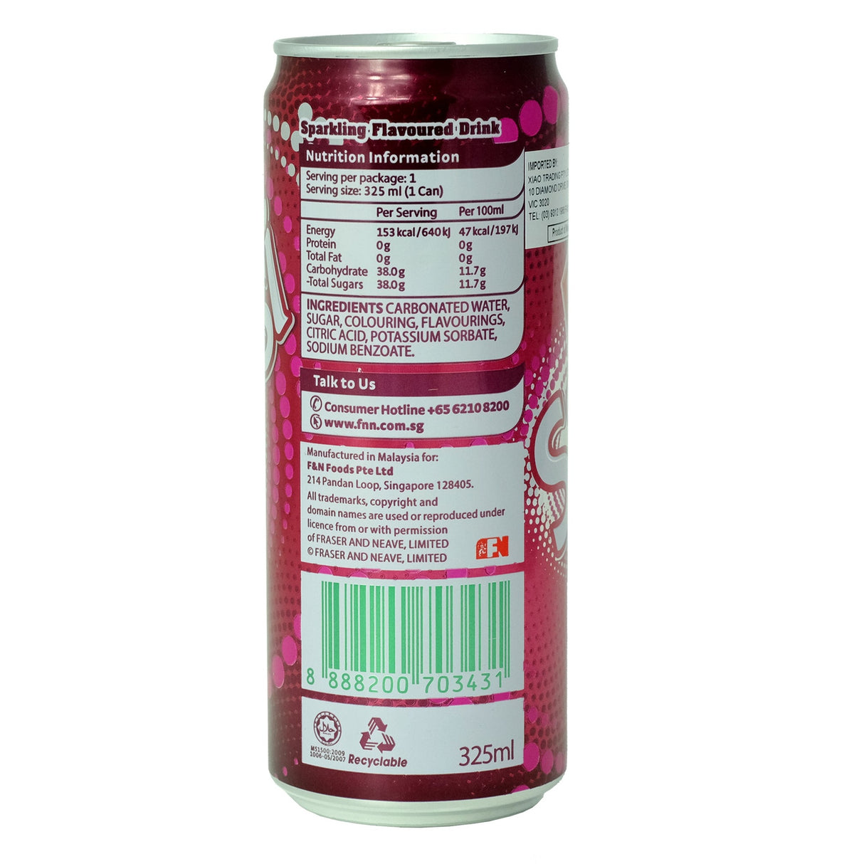 Minuman Sarsi F&N 325ml