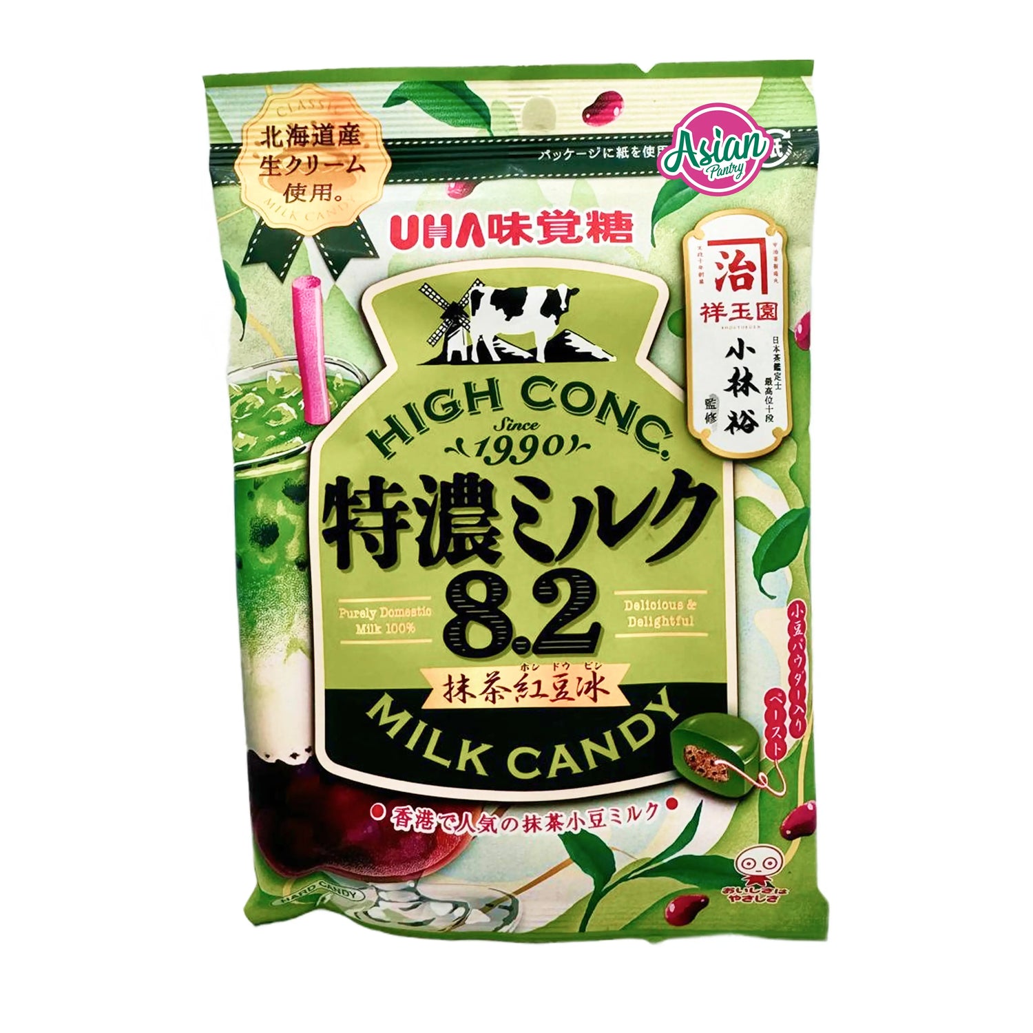 UHA Tokuno Milk 8.2 Matcha Red Bean Ice 70g