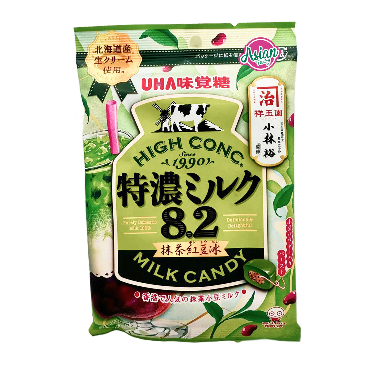 UHA Tokuno Milk 8.2 Matcha Red Bean Ice 70g
