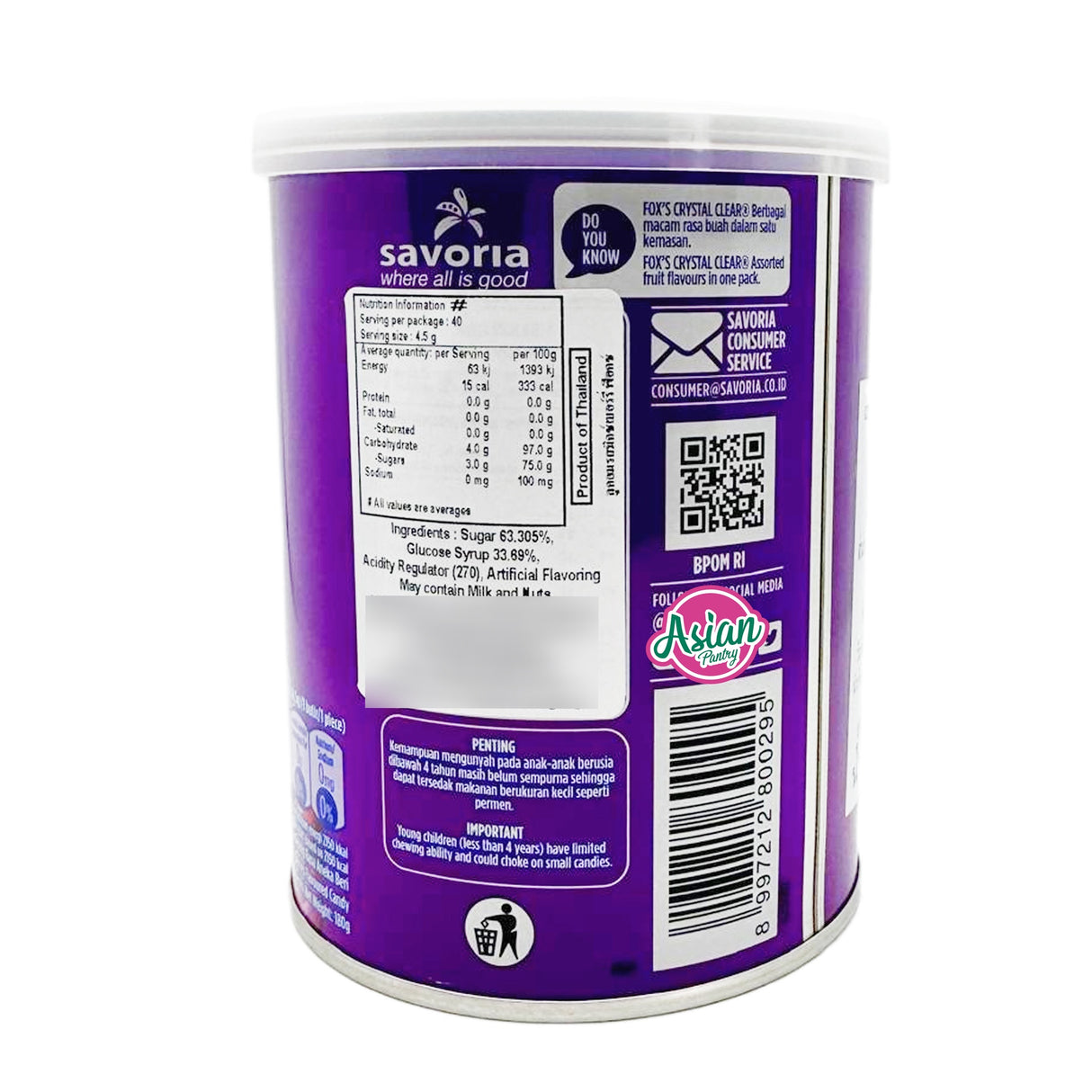 Fox's Crystal Clear Berries 180g