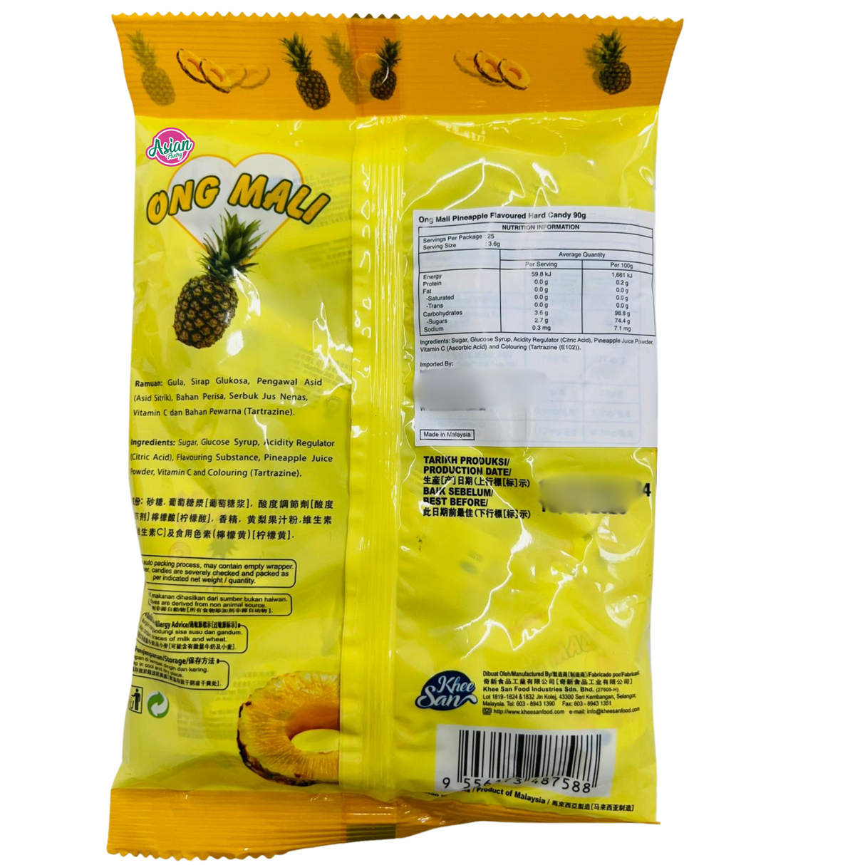 Victory Ong Mali Candy Perisa Nanas 90g