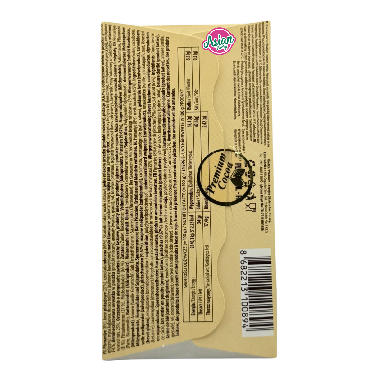 Beyoglu Dubai Chocolates Angel Hair Milk Chocolate Diisi dengan Pistachio dan Gula-gula Kapas 170g