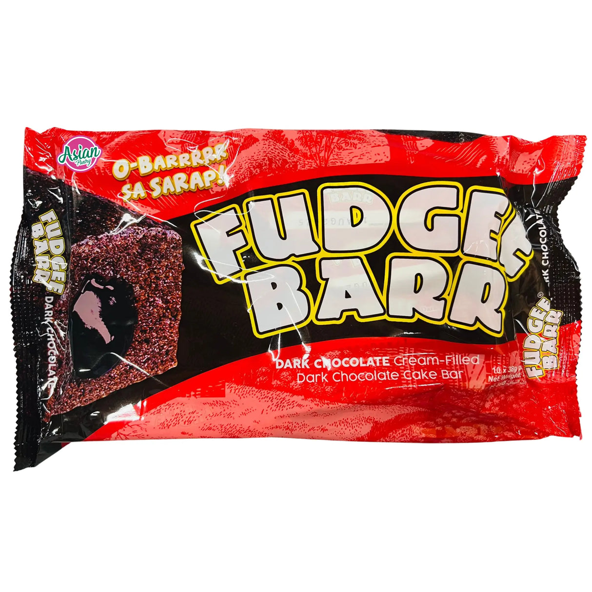 Rebisco Fudgee Barr Dark Chocolate Cream-Filled Dark Chocholate Cake Bar
